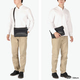 LANVIN on蓝色离合器包男士品牌LANVIN en Bleu 2way斜挎包斜挎包第二包离合器手持PVC条纹A5 颠簸离合器肩517121