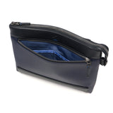 LANVIN on蓝色离合器包男士品牌LANVIN en Bleu 2way斜挎包斜挎包第二包离合器手持PVC条纹A5 颠簸离合器肩517121