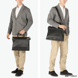 ランバン オン ブルー ビジネスバッグ メンズ LANVIN en Bleu A4 2WAY ビジネス ビジカジ ノートPC ブリーフケース 2WAY ショルダー 斜めがけ ブランド おしゃれ 通勤 出張 自立 PVC ストライプ バンプ 517521