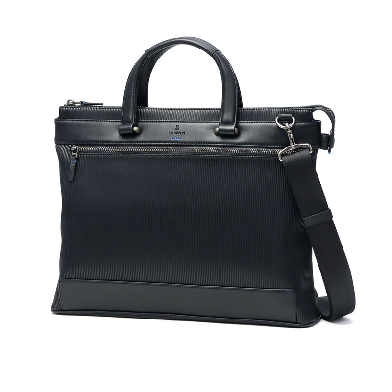 ランバン オン ブルー ビジネスバッグ メンズ LANVIN en Bleu A4 2WAY ビジネス ビジカジ ノートPC ブリーフケース 2WAY ショルダー 斜めがけ ブランド おしゃれ 通勤 出張 自立 PVC ストライプ バンプ 517521