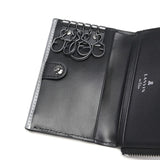 ランバン オン ブルー キーケース メンズ ブランド 革 本革 LANVIN en Bleu 小銭入れ 小銭 コインケース レザー 5連 キー 鍵 おしゃれ シンプル コンパクト 軽量 ガンメタル 高級感 上品 ロゴ レノア 518611