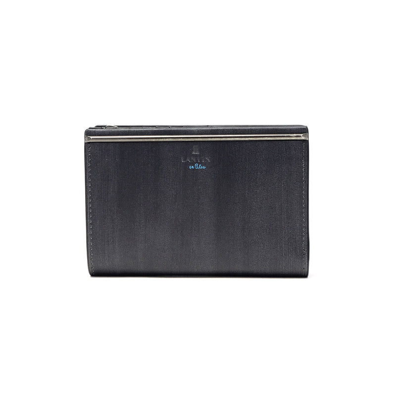 ランバン オン ブルー 二つ折り財布 メンズ LANVIN en Bleu 小銭入れあり ブランド レザー 本革 牛革 革 財布 折り財布 ウォレット おしゃれ 軽量 カード ガンメタル シンプル 大人 レノア 518613