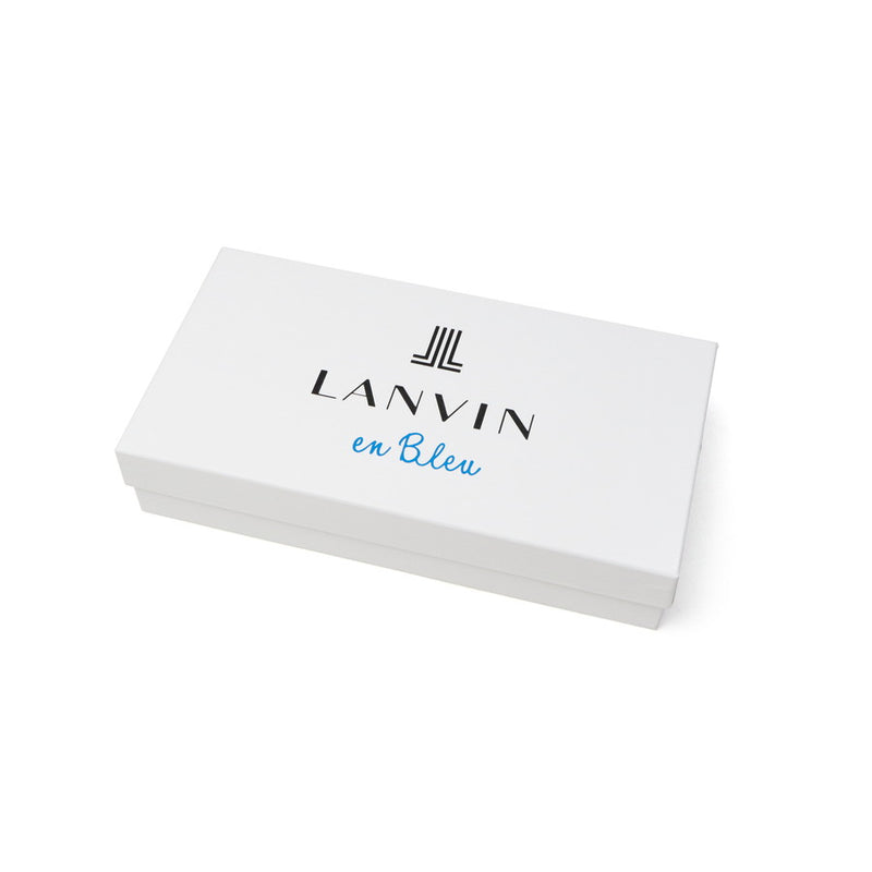 ランバン オン ブルー 長財布 メンズ かぶせ 薄型 LANVIN en Bleu 薄型財布 本革 ブランド レザー 牛革 革 財布 小銭入れあり ロングウォレット おしゃれ 軽量 ガンメタル シンプル 大人 レノア 518614