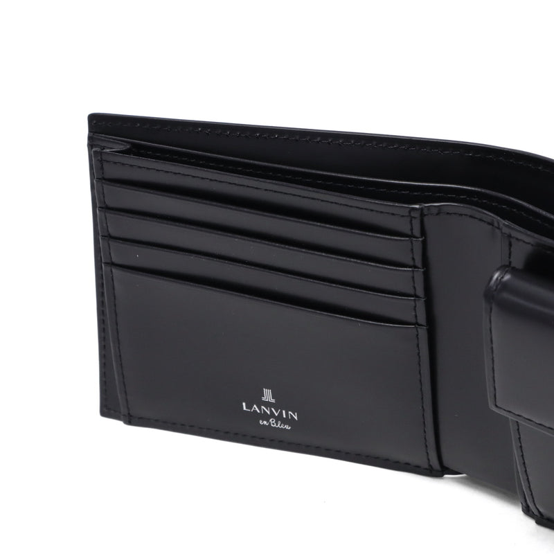 ランバン オン ブルー 二つ折り財布 財布 メンズ ブランド 二つ折り LANVIN en Bleu 小銭入れあり おしゃれ 本革 牛革 レザー 二つ折 大人 コンパクト 男性 誕生日 プレゼント ロゴ ディアブロ 519603