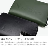 ランバン オン ブルー 二つ折り財布 メンズ 小さめ LANVIN en Bleu 財布 本革 レザー ブランド ラウンドファスナー 小銭入れあり ボックス型小銭入れ コンパクト シンプル  軽量 おしゃれ 上品 ロゴ ディアブロ 519604