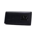 ランバン オン ブルー 長財布 メンズ 薄い 本革 LANVIN en Bleu 財布 革 牛革 ブランド 軽量 軽い かぶせ フラップ 小銭入れ 小銭入れ付き 薄型 スリム 革財布 おしゃれ シンプル ロゴ ディアブロ 519605