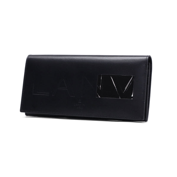 ランバン オン ブルー 長財布 メンズ 薄い 本革 LANVIN en Bleu 財布 革 牛革 ブランド 軽量 軽い かぶせ フラップ 小銭入れ 小銭入れ付き 薄型 スリム 革財布 おしゃれ シンプル ロゴ ディアブロ 519605
