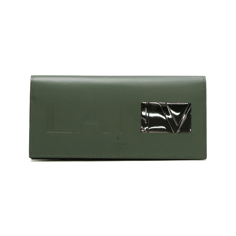 ランバン オン ブルー 長財布 メンズ 薄い 本革 LANVIN en Bleu 財布 革 牛革 ブランド 軽量 軽い かぶせ フラップ 小銭入れ 小銭入れ付き 薄型 スリム 革財布 おしゃれ シンプル ロゴ ディアブロ 519605