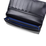 ランバン オン ブルー 長財布 メンズ 薄い 本革 LANVIN en Bleu 財布 革 牛革 ブランド 軽量 軽い かぶせ フラップ 小銭入れ 小銭入れ付き 薄型 スリム 革財布 おしゃれ シンプル ロゴ ディアブロ 519605