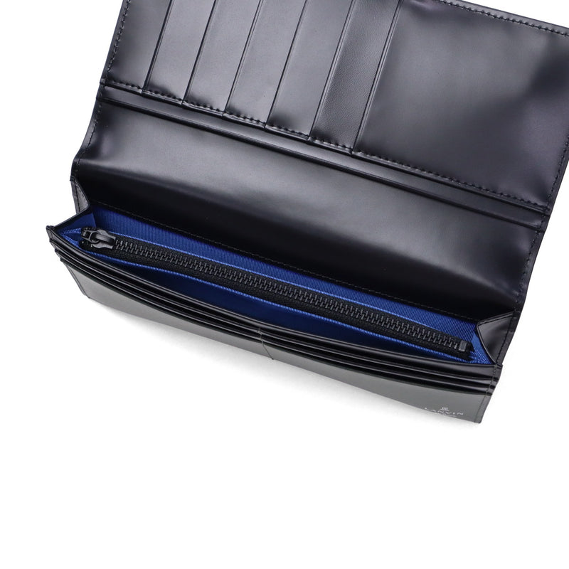 ランバン オン ブルー 長財布 メンズ 薄い 本革 LANVIN en Bleu 財布 革 牛革 ブランド 軽量 軽い かぶせ フラップ 小銭入れ 小銭入れ付き 薄型 スリム 革財布 おしゃれ シンプル ロゴ ディアブロ 519605