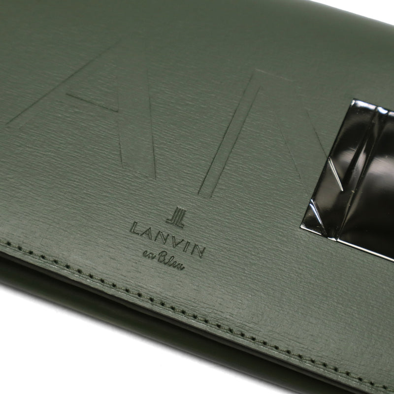 ランバン オン ブルー 長財布 メンズ 薄い 本革 LANVIN en Bleu 財布 革 牛革 ブランド 軽量 軽い かぶせ フラップ 小銭入れ 小銭入れ付き 薄型 スリム 革財布 おしゃれ シンプル ロゴ ディアブロ 519605
