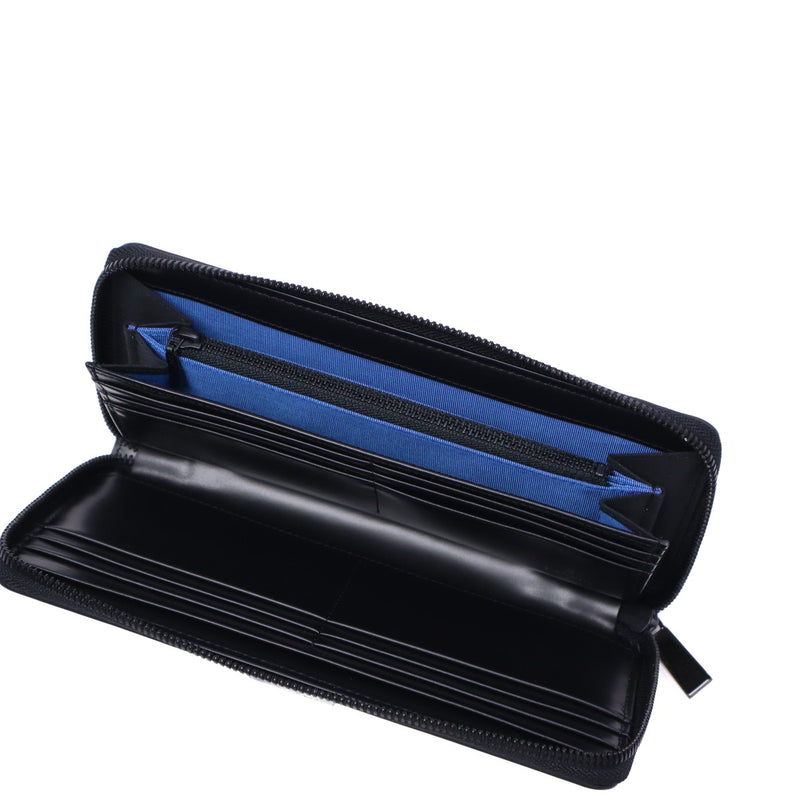 ランバン オン ブルー 長財布 メンズ 本革 革 レザー LANVIN en Bleu 財布 ウォレット ブランド 大容量 ラウンドファスナー ファスナー 黒 ブラック 軽い 軽量 小銭入れ 小銭 小銭入れあり ディアブロ 519606