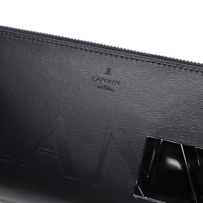 ランバン オン ブルー 長財布 メンズ 本革 革 レザー LANVIN en Bleu 財布 ウォレット ブランド 大容量 ラウンドファスナー ファスナー 黒 ブラック 軽い 軽量 小銭入れ 小銭 小銭入れあり ディアブロ 519606