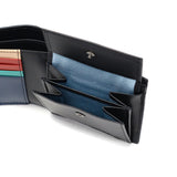 ランバン オン ブルー 二つ折り財布 メンズ LANVIN en Bleu 小銭入れあり ブランド レザー 本革 牛革 革 財布 折り財布 ウォレット おしゃれ 軽量 カード シンプル 大人 スタンパ 522603