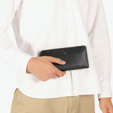 ランバン オン ブルー 長財布 メンズ ロングウォレット 小銭入れあり LANVIN en Bleu ブランド おしゃれ シンプル 大人 上品 ラウンドファスナー 財布 レザー 本革 牛革 札入れ 小銭入れ カード スタンパ 522605
