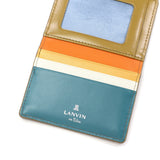 ランバン オン ブルー パスケース メンズ LANVIN en Bleu 本革 二つ折り ブランド レザー 牛革 革 定期入れ IDカードケース IDケース おしゃれ 軽量 スリム 薄い カジュアル ビジネス スタンパ 522607