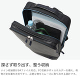 ランバン オン ブルー ビジネスリュック メンズ レディース LANVIN en Bleu リュック バッグ ビジネス ブランド 撥水 軽量 軽い 自立 大容量 PC B4 ビジネスバッグ 通勤 2層 ホームズ ビズリュック 523712