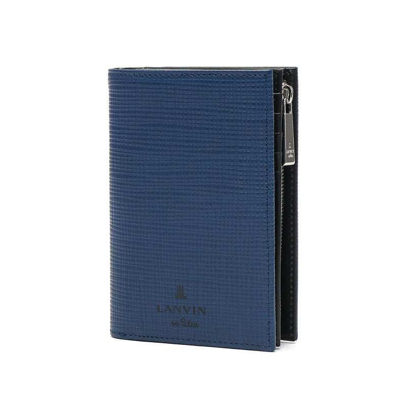 ランバン オン ブルー 二つ折り財布 メンズ ブランド LANVIN en Bleu 財布 小銭入れあり シンプル 二つ折り 二つ折 本革 牛革 革 レザー 大容量 ブラック 黒 グレー 白 青 おしゃれ 上品 ゼブダ 529615