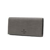 ランバン オン ブルー 長財布 メンズ ブランド 薄い LANVIN en Bleu 財布 かぶせ フラップ 小銭入れあり シンプル 本革 牛革 革 レザー ブラック 黒 グレー 白 青 おしゃれ 上品 ビジネス ゼブダ 529616