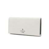 ランバン オン ブルー 長財布 メンズ ブランド 薄い LANVIN en Bleu 財布 かぶせ フラップ 小銭入れあり シンプル 本革 牛革 革 レザー ブラック 黒 グレー 白 青 おしゃれ 上品 ビジネス ゼブダ 529616