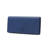 ランバン オン ブルー 長財布 メンズ ブランド 薄い LANVIN en Bleu 財布 かぶせ フラップ 小銭入れあり シンプル 本革 牛革 革 レザー ブラック 黒 グレー 白 青 おしゃれ 上品 ビジネス ゼブダ 529616