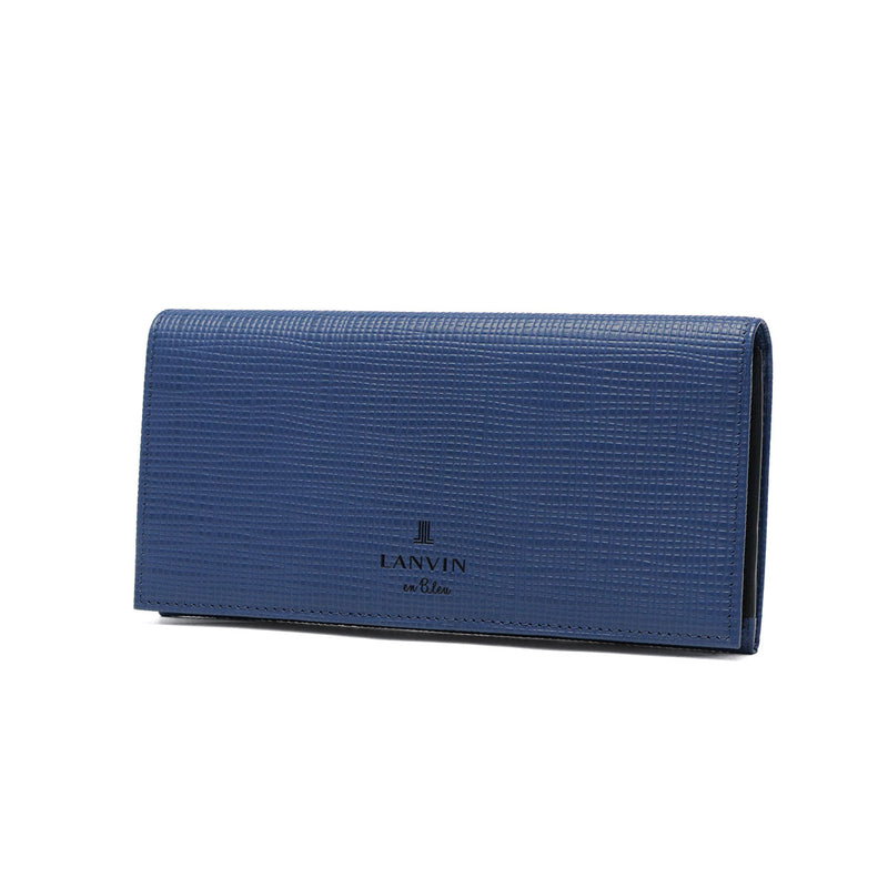 ランバン オン ブルー 長財布 メンズ ブランド 薄い LANVIN en Bleu 財布 かぶせ フラップ 小銭入れあり シンプル 本革 牛革 革 レザー ブラック 黒 グレー 白 青 おしゃれ 上品 ビジネス ゼブダ 529616