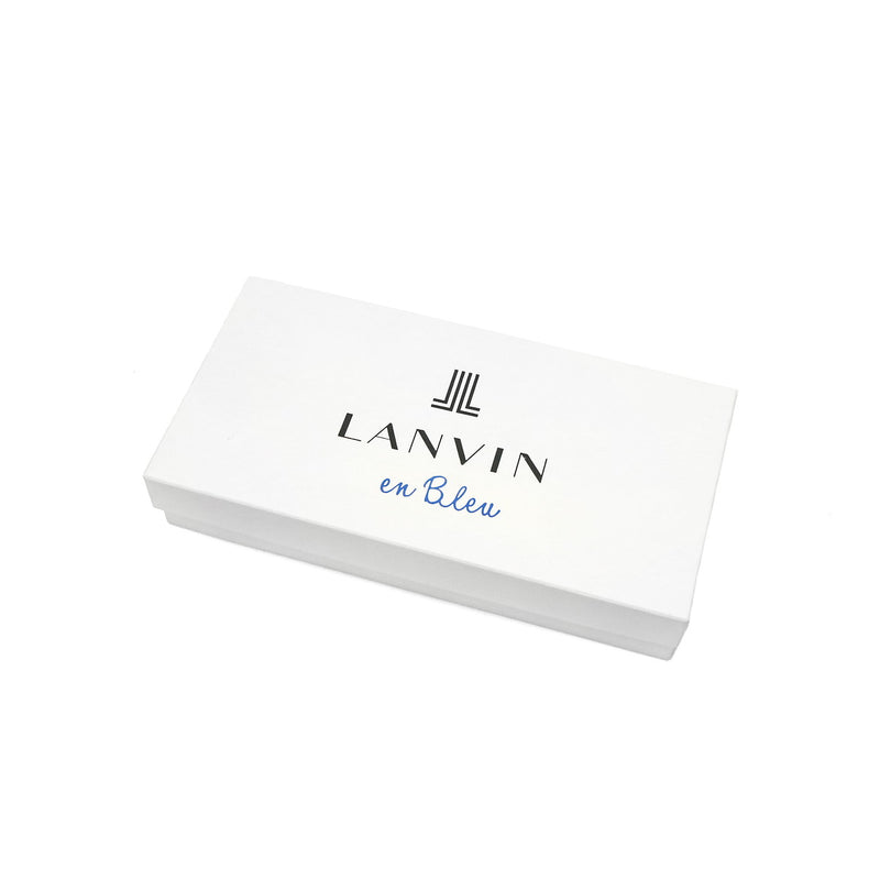 ランバン オン ブルー 長財布 メンズ ブランド 薄い LANVIN en Bleu 財布 かぶせ フラップ 小銭入れあり シンプル 本革 牛革 革 レザー ブラック 黒 グレー 白 青 おしゃれ 上品 ビジネス ゼブダ 529616