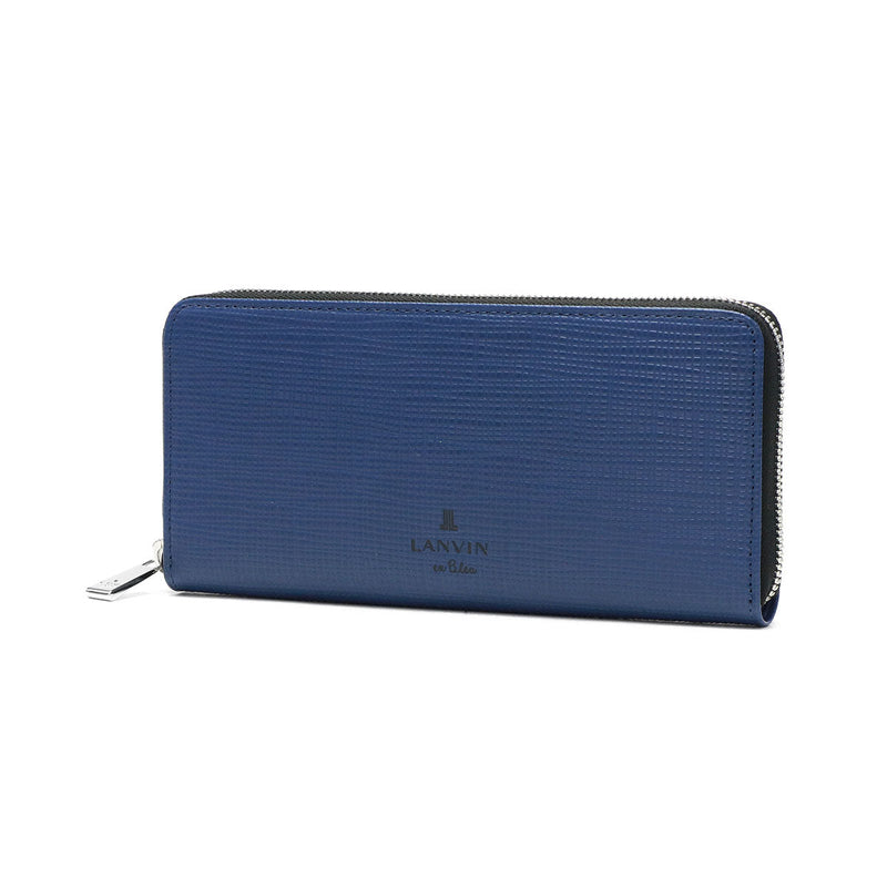 ランバン オン ブルー 長財布 メンズ ブランド LANVIN en Bleu 財布 ラウンドファスナー 小銭入れあり シンプル 本革 牛革 革 レザー 大容量 ブラック 黒 グレー 白 青 おしゃれ 上品 ゼブダ 529617