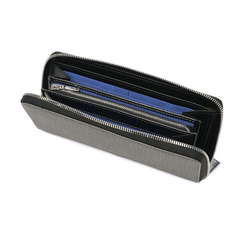 ランバン オン ブルー 長財布 メンズ ブランド LANVIN en Bleu 財布 ラウンドファスナー 小銭入れあり シンプル 本革 牛革 革 レザー 大容量 ブラック 黒 グレー 白 青 おしゃれ 上品 ゼブダ 529617