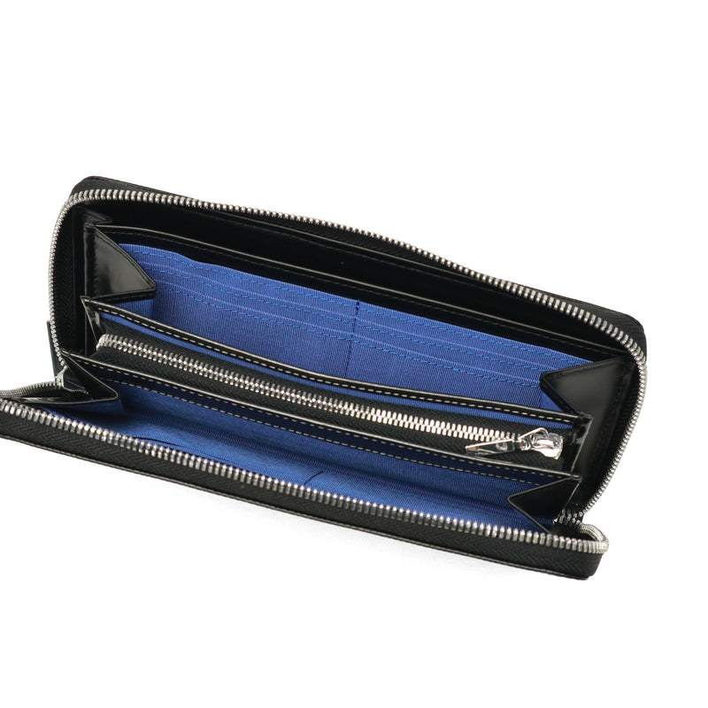 ランバン オン ブルー 長財布 メンズ ブランド LANVIN en Bleu 財布 ラウンドファスナー 小銭入れあり シンプル 本革 牛革 革 レザー 大容量 ブラック 黒 グレー 白 青 おしゃれ 上品 ゼブダ 529617