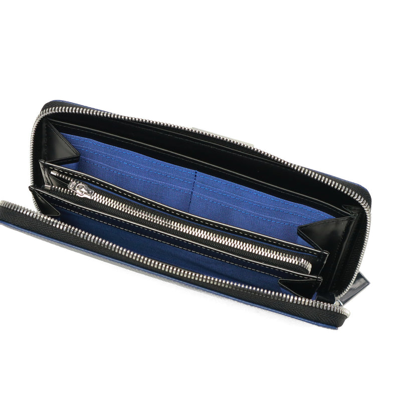 ランバン オン ブルー 長財布 メンズ ブランド LANVIN en Bleu 財布 ラウンドファスナー 小銭入れあり シンプル 本革 牛革 革 レザー 大容量 ブラック 黒 グレー 白 青 おしゃれ 上品 ゼブダ 529617