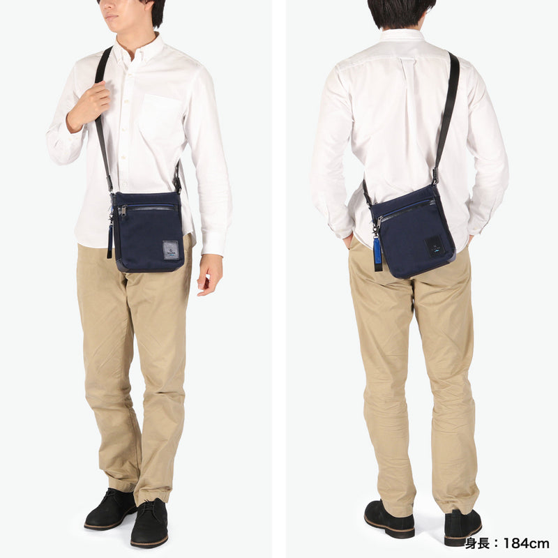 ランバン オン ブルー ショルダーバッグ メンズ レディース ブランド 軽量 LANVIN en Bleu ショルダー バッグ 斜めがけ 小さめ 撥水 大人 ナイロン A5 カジュアル 縦型 おしゃれ リール 530111