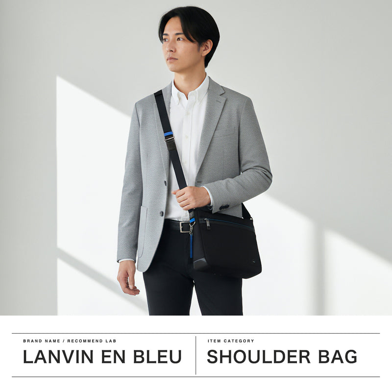 ランバン オン ブルー ショルダーバッグ メンズ レディース ブランド 軽量 LANVIN en Bleu ショルダー バッグ 斜めがけ 小さめ 撥水 大人 ナイロン B5 カジュアル 横型 おしゃれ リール 530112
