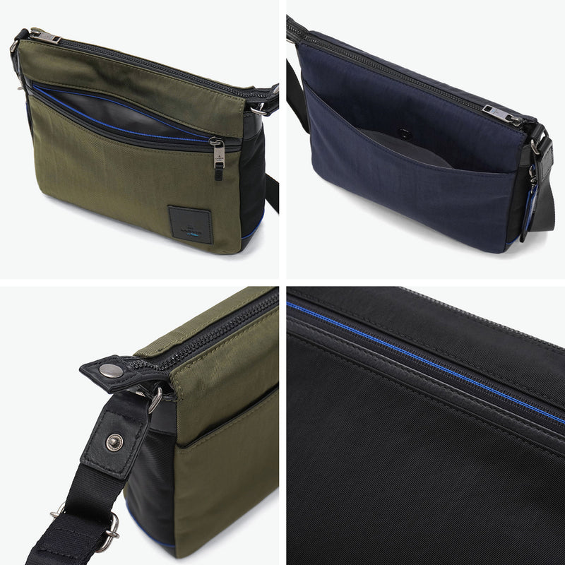 ランバン オン ブルー ショルダーバッグ メンズ レディース ブランド 軽量 LANVIN en Bleu ショルダー バッグ 斜めがけ 小さめ 撥水 大人 ナイロン B5 カジュアル 横型 おしゃれ リール 530112