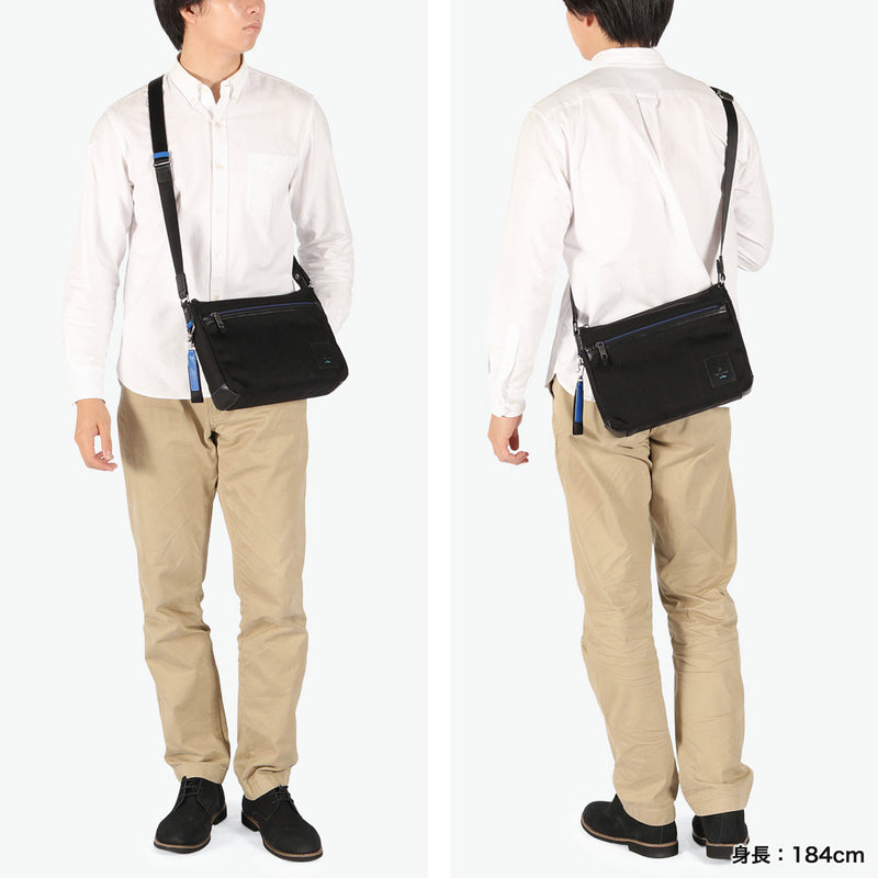 ランバン オン ブルー ショルダーバッグ メンズ レディース ブランド 軽量 LANVIN en Bleu ショルダー バッグ 斜めがけ 小さめ 撥水 大人 ナイロン B5 カジュアル 横型 おしゃれ リール 530112