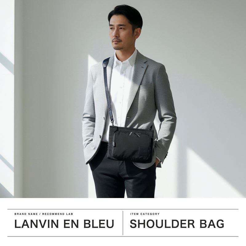 ランバン オン ブルー サコッシュ メンズ レディース 軽量 ミニ ナイロン LANVIN en Bleu バッグ 小さめ ブランド ショルダーバッグ 斜めがけ 大人 ショルダー 防水 A5 ショート 541101