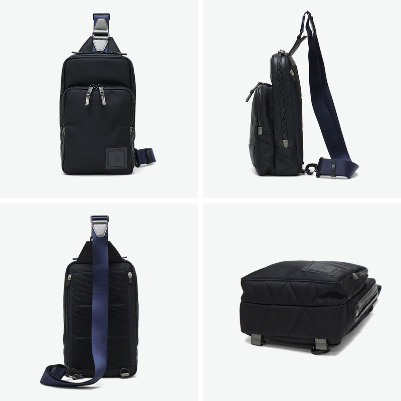 ランバン オン ブルー ボディバッグ メンズ レディース LANVIN en Bleu バッグ ブランド 小さめ 斜めがけ ナイロン 防水 縦型 ショート ワンショルダー 541901