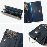 Lanvin On Blue Key Case for Men Smart Key Leather Brand Lanvin en Bleu Coin Purse Coin Purse 카드가있는 5 라인 코인 케이스 소형 간단한 슬림 키 경량 부분 555611