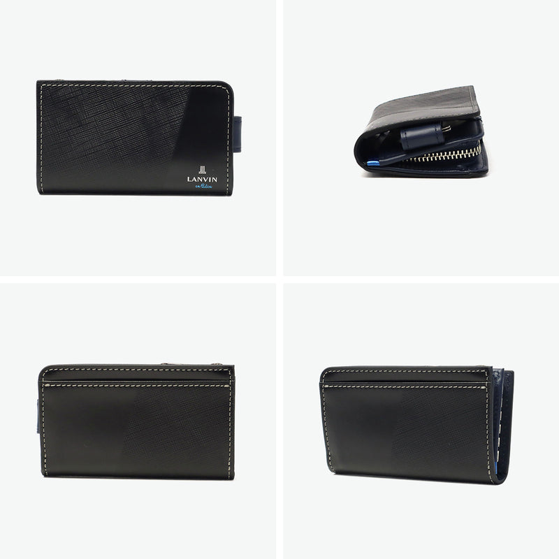 Lanvin On Blue Key Case for Men Smart Key Leather Brand Lanvin en Bleu Coin Purse Coin Purse 카드가있는 5 라인 코인 케이스 소형 간단한 슬림 키 경량 부분 555611