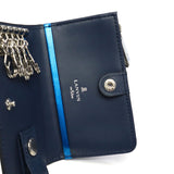 Lanvin On Blue Key Case for Men Smart Key Leather Brand Lanvin en Bleu Coin Purse Coin Purse 카드가있는 5 라인 코인 케이스 소형 간단한 슬림 키 경량 부분 555611