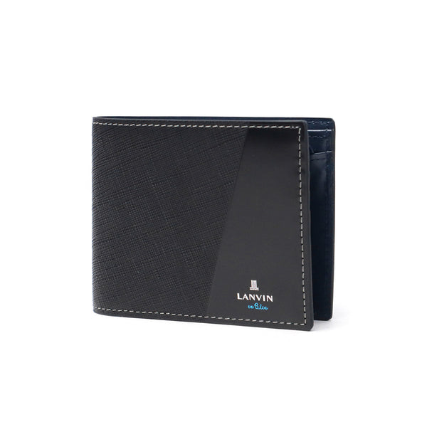 ランバン オン ブルー 財布 メンズ コンパクト LANVIN en Bleu 2つ折 二つ折 ブランド 本革 革 牛革 レザー 小さめ 小さい ウォレット 財布 シンプル ロゴ 大人 上品 おしゃれ パーシャル 555613