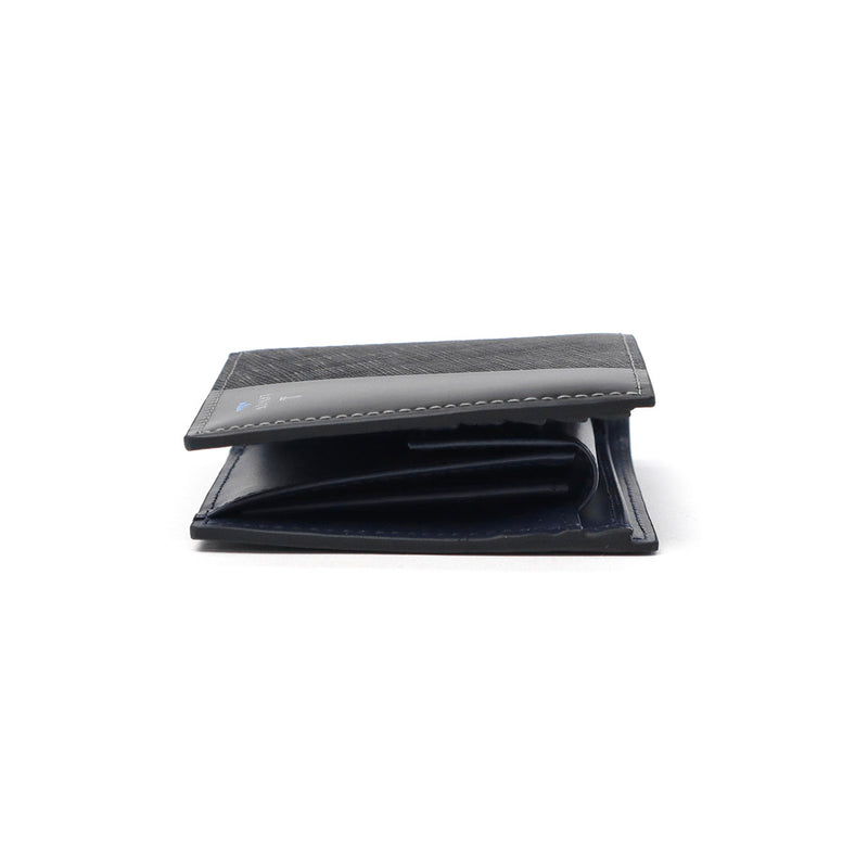 Lanvin on Blue Wallet Men's Compact LANVIN en Bleu Two-fold Bifold Brand Genuine Leather Cowhide Leather Small Small Wallet Wallet Simple Logo Adult Elegant Stylish Partial 555613