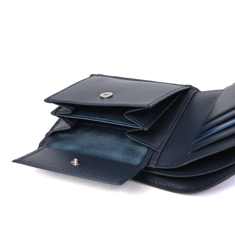 Lanvin on Blue Wallet Men's Compact LANVIN en Bleu Two-fold Bifold Brand Genuine Leather Cowhide Leather Small Small Wallet Wallet Simple Logo Adult Elegant Stylish Partial 555613