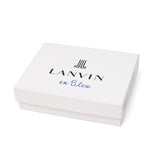 Lanvin on Blue Wallet Men's Compact LANVIN en Bleu Two-fold Bifold Brand Genuine Leather Cowhide Leather Small Small Wallet Wallet Simple Logo Adult Elegant Stylish Partial 555613