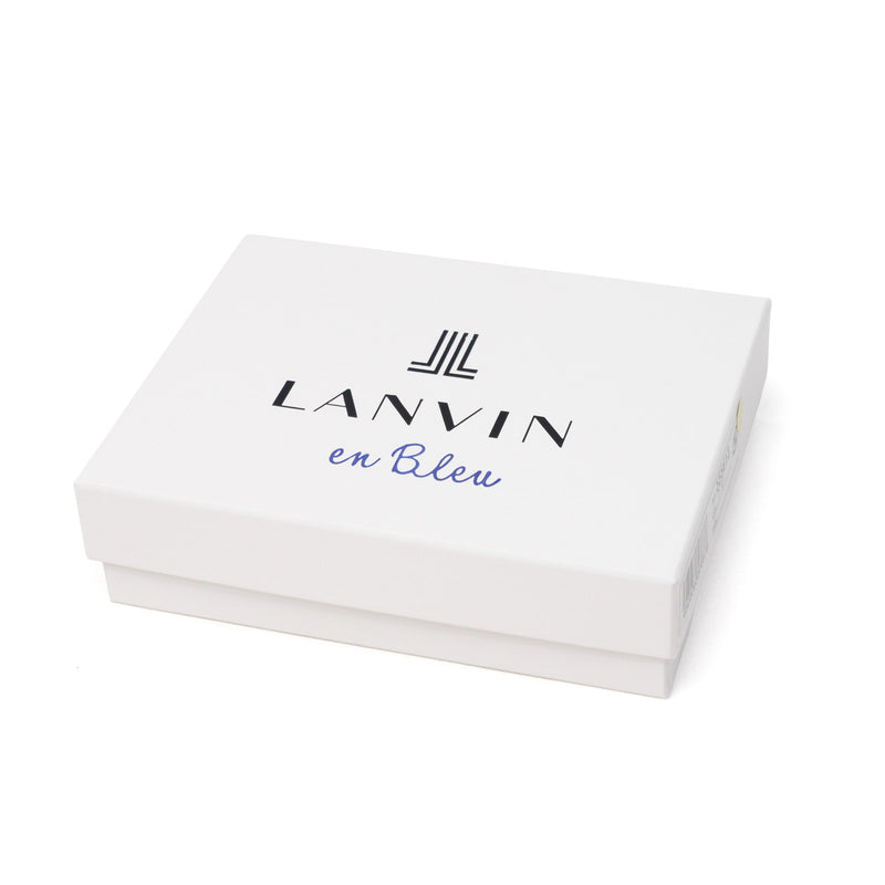 Lanvin on Blue Wallet Men's Compact LANVIN en Bleu Two-fold Bifold Brand Genuine Leather Cowhide Leather Small Small Wallet Wallet Simple Logo Adult Elegant Stylish Partial 555613
