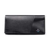 Lanvin di Lanvin Long Long Lanvin en Bleu Kulit Tulen Kulit Tipis Dompet Tipis Kapasiti Besar Penutup Dewasa Dewasa Mudah Elegant Elegant Long Card Card Coin Parse Parse 555615