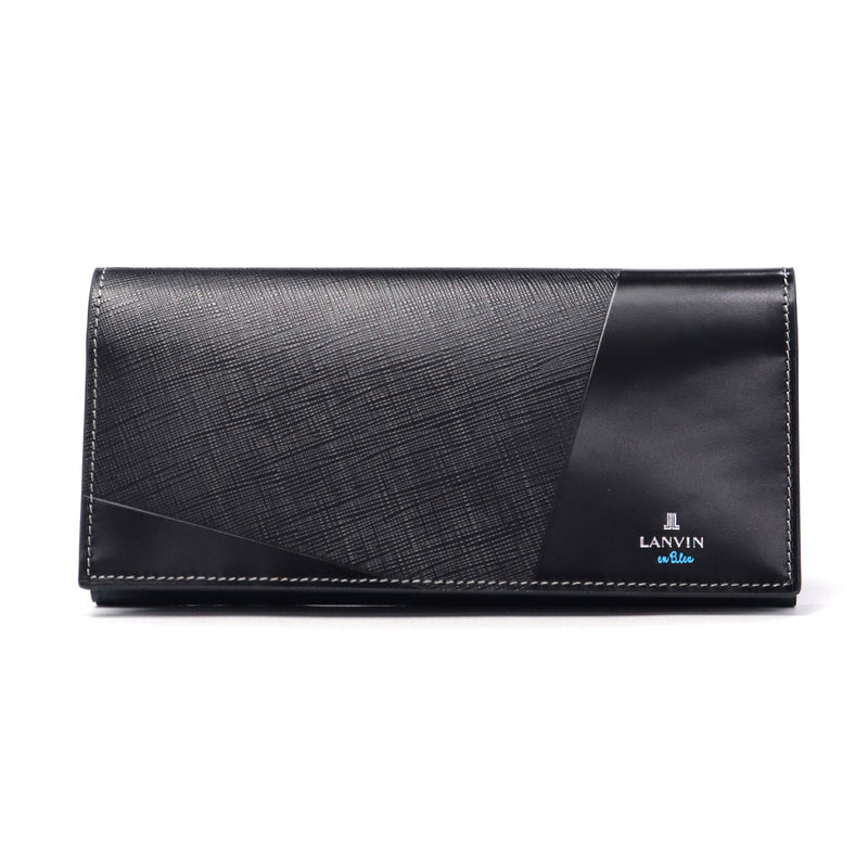 Lanvin di Lanvin Long Long Lanvin en Bleu Kulit Tulen Kulit Tipis Dompet Tipis Kapasiti Besar Penutup Dewasa Dewasa Mudah Elegant Elegant Long Card Card Coin Parse Parse 555615