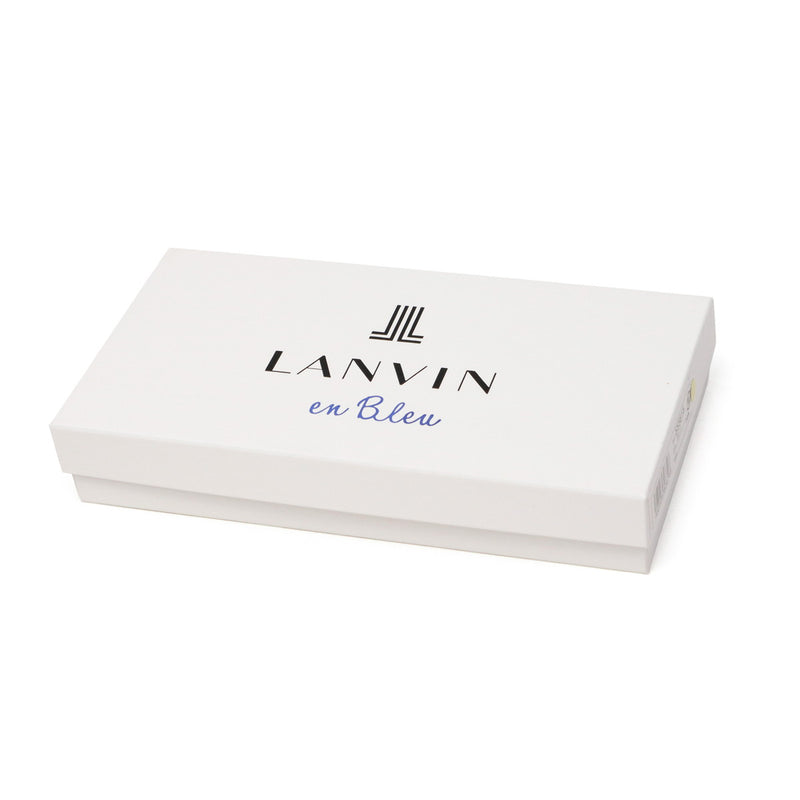 Lanvin di Lanvin Long Long Lanvin en Bleu Kulit Tulen Kulit Tipis Dompet Tipis Kapasiti Besar Penutup Dewasa Dewasa Mudah Elegant Elegant Long Card Card Coin Parse Parse 555615