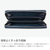 蓝长钱包男士LANVIN en Bleu圆拉链真皮皮革品牌大容量成人简单时尚优雅长钱包卡存储零钱包 钱包皮革钱包穿孔555616