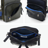 LANVIN on蓝色挎包男士品牌LANVIN en Bleu斜挎帅气成人轻量小立式真皮包聚酯尼龙斜挎包A5 防水日本制男士拉娜557101